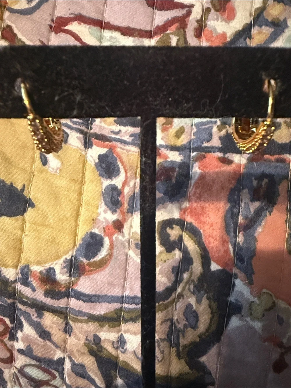 Gold Crystal Hoop Earrings